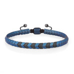 Chevron Bracelet // Navy Blue + Black