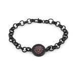 Lion Chain Link Bracelet // Black + Bronze