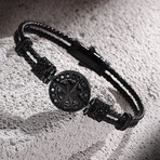Compass + Wire Bracelet // Matte Black
