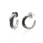 John Hardy Sterling Silver + Black Sapphire Kali Earrings // Store Display