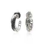 John Hardy Sterling Silver + Black Sapphire Kali Earrings // Store Display