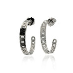 John Hardy Sterling Silver + Black Sapphire Chain Earrings // Store Display