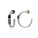 John Hardy Sterling Silver + Black Sapphire Chain Earrings // Store Display