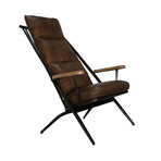 Calistoga Chair + Ottoman // Brown