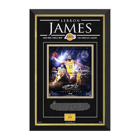 LeBron James // LA Lakers // Framed Collage Limited Edition // #23 Of 123 // Facsimile Signature