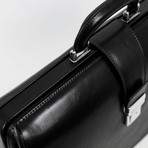 The Firm // Leather Briefcase // Black