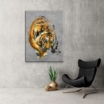 Crouching Tiger Painting (24"W x 16"H x 1.5"D)