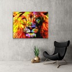 Lion Abstract (24"W x 16"H x 1.5"D)