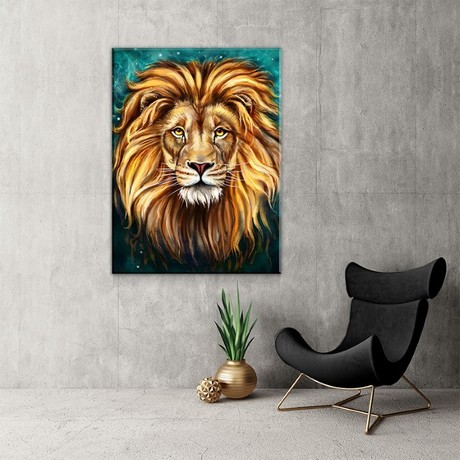 Lion Painting (24"W x 16"H x 1.5"D)