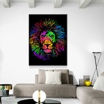 Rainbow Lion Painting (24"W x 16"H x 1.5"D)