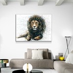 Watercolor Lion (24"W x 16"H x 1.5"D)