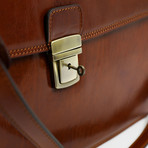 The Sound of the Mountain // Leather Briefcase // Light Brown