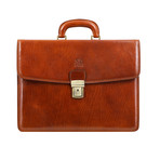 The Sound of the Mountain // Leather Briefcase // Light Brown
