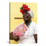 Woman Smoking Cigar In Havana Cuba // Susanne Kremer (18"W x 26"H x 1.5"D)