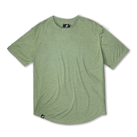 Super Soft Rounded Hem Tee // Heather City Green (S)
