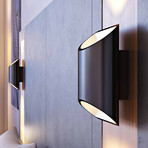 LUX Brooklyn Wall Sconce // Wall Switch (Aluminum)