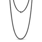 Curb Link Necklace // 3.5mm // Black (16"L)