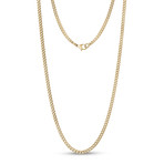 Curb Link Necklace // 3.5mm // Gold Plated (16"L)