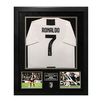 Cristiano Ronaldo // Framed + Signed White Jersey // Juventus