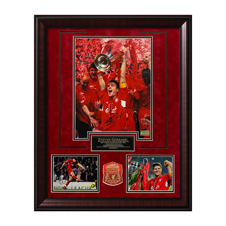 Steven Gerrard // Framed + Signed Photograph // Liverpool