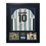 Diego Maradona // Framed + Signed Jersey // Argentina