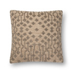 Loloi // Pillow P0552 // Taupe Diamond // Cover + Fill