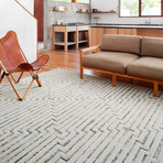 Hagen Area Rug // White + Sky (2'7 x 4')