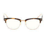 Men's Browline Blue Light Blocking Glasses // Havana + Gold