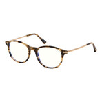 Men's Square Blue Light Blocking Glasses // Havana + Gold