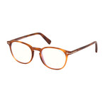 Unisex Blue Light Blocker Optical Rectangle Frame V1 // Blonde Havana