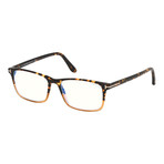 Men's Rectangle Blue Light Blocking Glasses // Dark Havana