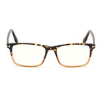 Men's Rectangle Blue Light Blocking Glasses // Dark Havana