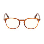 Unisex Blue Light Blocker Optical Rectangle Frame V1 // Blonde Havana