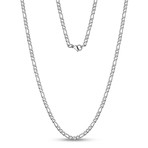 Figaro Link Necklace // 3.5mm // Steel (18")