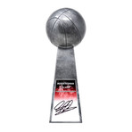 Dennis Rodman // Signed Basketball Champion 14" Replica Silver Trophy // Bulls