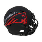 Curtis Martin // New England Patriots // Signed Riddell Full Size Speed Replica Helmet // Eclipse Black Matte