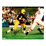 Paul Hornung // Green Bay Packers // Signed Running With Ball Photo // 8X10