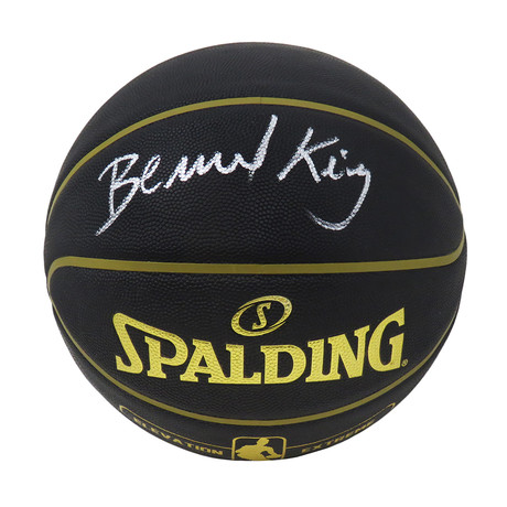 Bernard King // Signed Spalding Elevation NBA Basketball // Black