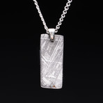 Genuine Natural Seymchan Meteorite Pendant + 18" Sterling Silver Chain // V3