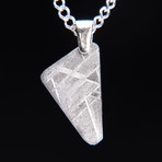 Genuine Natural Seymchan Meteorite Pendant + 18" Sterling Silver Chain // V7