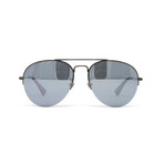 Men's GG0107S Sunglasses // Ruthenium + Gray Silver Mirror