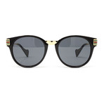 Men's GG0586S Sunglasses // Black + Gold