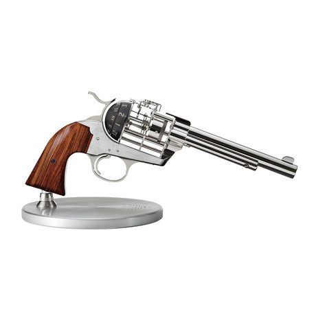 Revolver Clock: The Bang // Pallaidum Brushed + Palissander Wood Grip