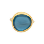 Belles Rives 18k Yellow Gold + London Blue Topaz Ring // New (Ring Size: 3.75)
