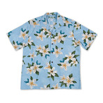 Plumeria Shower Shirt // Light Blue (Small)