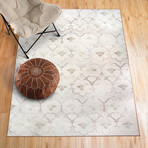 Leilani Damask // Ivory (36"L x 60"W x 0.25"H)