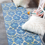 Leilani Damask // Blue (36"L x 60"W x 0.25"H)