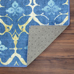 Leilani Damask // Blue (36"L x 60"W x 0.25"H)