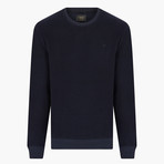 Thessaloniki Knitted Crew Neck Sweatshirt // Navy Blue (Medium)