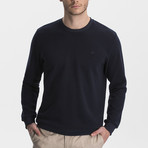 Thessaloniki Knitted Crew Neck Sweatshirt // Navy Blue (Medium)